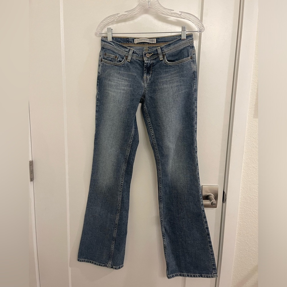Vintage Y2K Streetwear Glam Citygirl Express Blue Flare Jeans‎